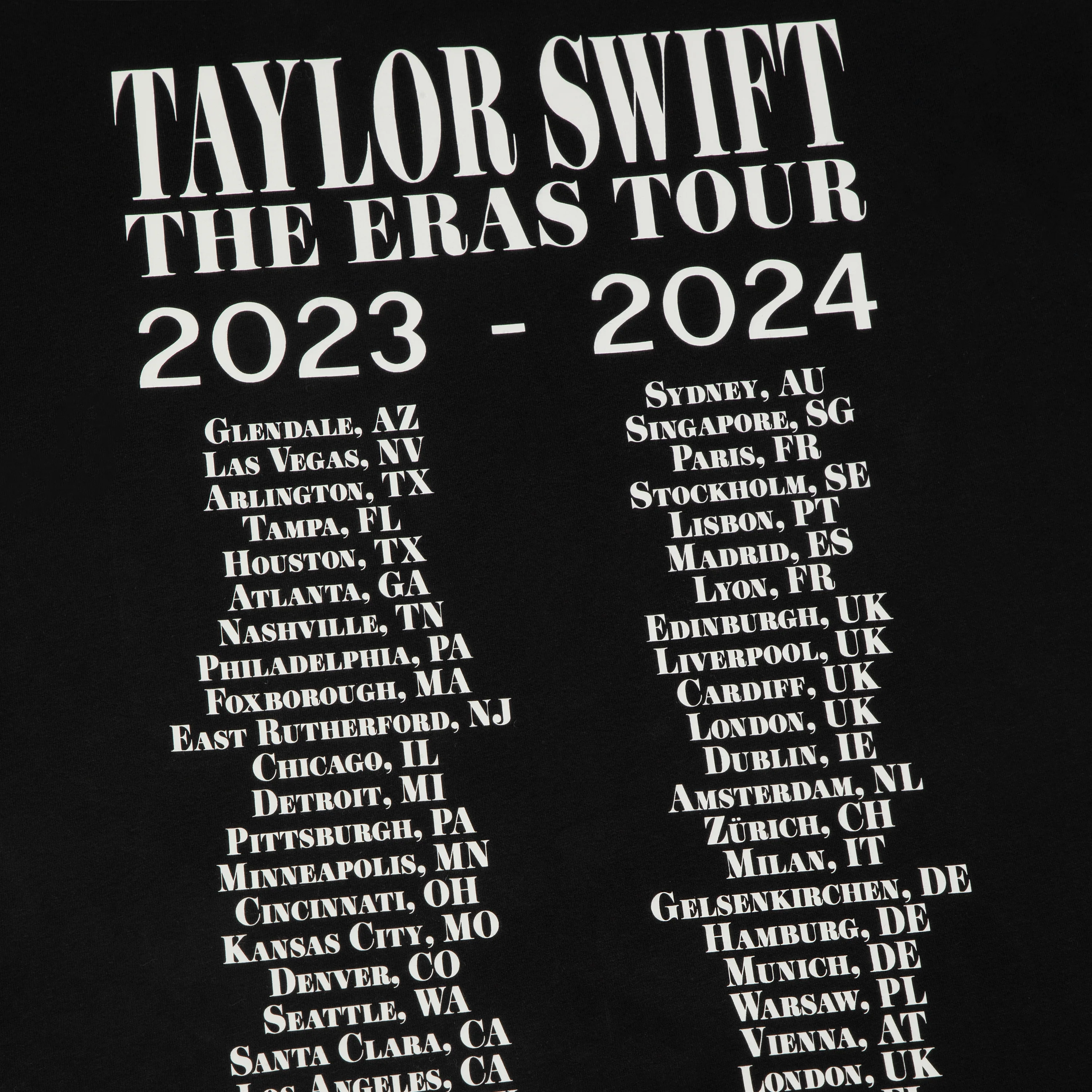 Taylor Swift | The Eras Tour II Black T-Shirt - Image 4