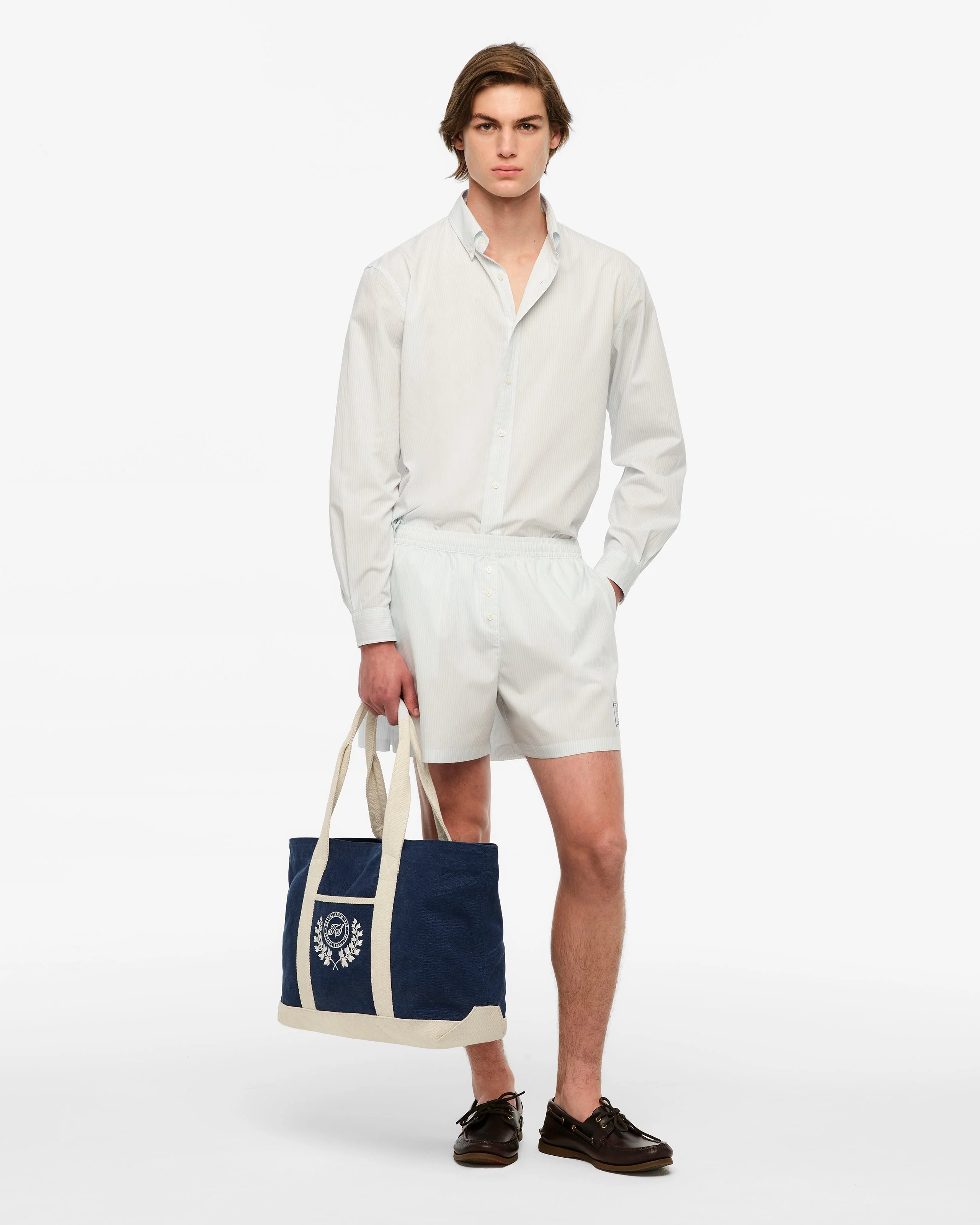 TS Crest Washed Navy Beach Bag - Image 3